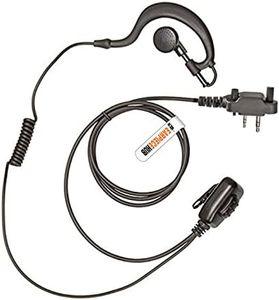 Gancio per auricolari a forma di G per radio ICOM (vite a 2 pin) F15, F21, F22, F25, F34GS, F34GT, F41, F44GS, F44GT, F4029, F4002 F series etc con microfono HQ PTT