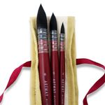 Artway Synthetic Quill Watercolour Mop Brushes - Ideal for Watercolours and Inks - Set of 3 (2/5/8)