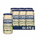 Hellmann's Vegan Mayonnaise without any artificial colours or flavours condiment suitable for vegans 6x 475 g