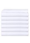 MAGTEX 6 CA King (108"x102") Flat Sheet White T-200 Percale Hotel Linen (Available in Bulk/Dozens) (CA King)