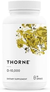 Thorne Vitamin D-10,000 - Vitamin D3 Supplement - 10,000 IU - Gluten-Free, Dairy-Free, Soy-Free - 60 Capsules