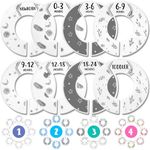 Baby Closet Dividers (Boho) by Eli with Love – Set of 8 Neutral Baby Closet Size Dividers – Ideal Baby Clothes Dividers for Closet – Helps Organize Nursery Closet Hangers by Size/Age