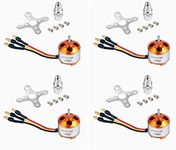 QWinOut A2212 1400KV Brushless Outrunner Motor with Mount 10T for RC Aircraft/KKmulticopter 4/6 Axle Quadcopter UFO (4 Pcs)