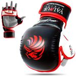 Valour Strike Pro MMA Sparring Gloves Black Grappling Muay Thai Training Mitts Combat Fighting Mixed Martial Arts Mitten Boxing Cage Kickboxing Glove