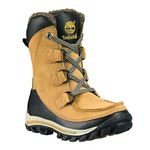 Timberland Rime Ridge Boys' Snow Boots, Yellow Wheat Nubuck, 34.5 EU