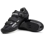 Tommaso Strada 200 Men’s Road Bike Shoes - Indoor & Outdoor Cycling Shoes for All Cleat Types - Look Delta, SPD, SPD-SL Compatible - Peloton Shoes Mens- Road Bike Shoes for Men Spin No Cleat Black 47