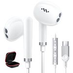Jiunai Wired Earbuds for Samsung Galaxy S23 Nothing Phone 2, in-Ear USB C Headphone Stereo Remote Control Type C Corded Earphone for Moto Edge+ (2023) Galaxy S22 Ultra Tab Google Pixel Fold OnePlus