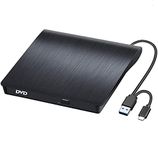 BEVA External CD/DVD Drive USB 3.0 & Type-C, CD DVD Burner Portable, Rewriter Reader DVD/CD-RW Plug and Play for Laptop Desktop Windows 7/8/10/11, Linux, Vista, Mac OS for MacBook, iMac
