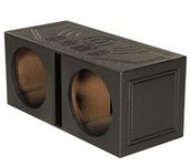 Q Power QBOMB12V Dual 12-Inch Vented Speaker Box with Durable Bed Liner Spray