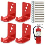 Home Fire Extinguisher Mount Wall Brackets - 4Pcs Auto Fire Extinguisher Brackets Adjustable Large and Small Fire Extinguishers for The House - 20lb Fire Extinguisher Mounting Brackets Wall Hook