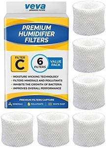 VEVA 6-Pack Premium Humidifier Filters - Replacement for HW Filter C, HC-888, HC-888N - Compatible with Cool Moisture Evaporative Humidifiers & HCM-890 Series