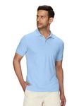 XYXX Men's Solid Regular Fit Shirt (XY_CR14_Polo Tshirt_1_Sky Blue