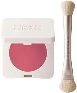 Summer Fridays Dewy Color Essentials Set - Blush Butter Balm Sweet Rosé (0.14 Oz), The Blush Brush (1 Count), Hydrating Cream Color + Seamless Blending for a Natural Flush