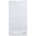 Lacoste Heritage Supima Cotton Hand Towel, White, 16" x 30"