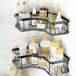 Boniry Corner Shelf for Bathroom | Without Drill Self Adhesive Bathroom Shelf | Compact Design Bathroom Corner Shelf with Easy Installation | Ideal for Bathroom Accessories (X-Large 2 Pcs Corner)