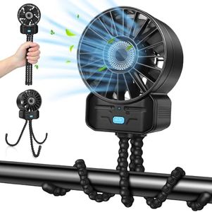 OrLume Ventilateur Poussette Bebe, Mini Ventilateur Portable USB C avec Trépied Pince, 4 Vitesses, Robust und Flexibel, 2000mAh, pour Siège Voiture, Lit bébé et Berceau, Puissant et Silencieux