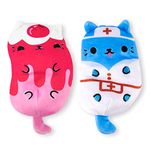 Cats vs Pickles - Pawberry Purrfait & Nurse Cat - 2-Pack - 4" Cute Cuddly Collectible Bean Plush Toy - Collect These as Stocking Fillers or Sensory Toys - Great for Kids, Boys, & Girls!