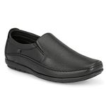 egoss Stretch Premium Genuine Leather Slip On Formal Shoes for Men (Black-9)-GS-245