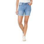 kensie Jeans for Women 7" Double Roll Cuff Short, Sizes 2-14, Brisbane With Destruction, 10