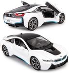 VARIYA ENTERPRISE® 1:32 BMW I8 Toy Car Metal Pull Back Diecast Car with Openable Door and Sound Light, Gifts Toys for Kids