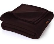 BSB HOME® All Season Solid/Plain Polar Fleece Blanket | for Single Bed 152X228 cm, Coffee & Brown