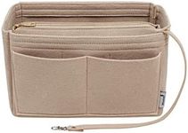 Purse Organizer Insert, Bag Organizer, Bag in Bag, Perfect for Speedy Neverfull and More, 5 Size (Medium, Beige)