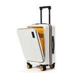 MOKOBARA The Transit Cabin Pro Luggage Small Cabin Size Poly-Carbonate Hard Sided 8 Hinomoto Wheels Suitcase for Travelling (Still Loading Brownray)