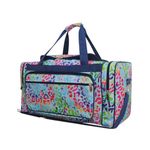 NGIL Canvas 23" inch Duffle Bag, Rainbow Cheetah-Navy, Casual