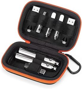 BUISAMG (Only Case) 510 thread charger Storage Case, Carrying Battery Bag Pen case Small Travel case, Organizer Pouch with Carabiner, for Battery pen thread. 1-Pack