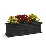 Mayne Inc. Fairfield 5822B Window Box Planter, 3-Foot, Black