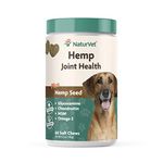 NaturVet Joint Health Hemp Soft Chews 60 Count (Jar) for Dogs