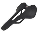FCC Racing Racing Bicycle Saddle - Ultralight Breathable Seat Cushion, Narrow and Small Saddle for Women - 258x132mm (Black)