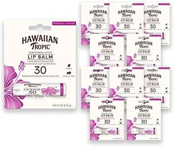Hawaiian Tropic Tropical Lip Balm SPF 30, 0.14oz | Lip Sunscreen, Lip SPF 30, Lip Sunblock, Oxybenzone Free Sunscreen, Travel Size Sunscreen, Mini Sunscreen, 0.14oz (Pack of 10)