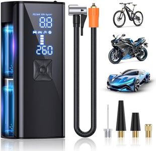 Tire Inflator Portable Air Compressor, 150PSI Portable Air Pump for Car Tires with 25000mAh Battery, 2X Faster Inflation Electric Air Pump with Digital Pressure Gauge for Car, Bike, Motorcycle, Ball