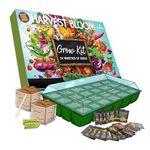 Vegetable Grow Your Own Kit for Gardening Gifts - Harvest Bloom 24 Varieties of Vegetable Seeds, Greenhouse, Plant Markers, Spoon & Soil. Great Garden Gifts for Women, Christmas Gifts for Mum