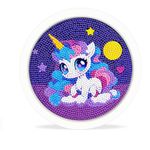 PATPAT® DIY Diamond Art Painting Kit for Kids with 6.7 inches Frame, Cute Cartoon Unicorn Diamond Painting Art Kit for Kids, Painting by Number Kits DIY Diamond Painting Therapeutic Art Activity