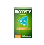 Nicorette Fruitfusion 4mg Gum (1 x 105 Pieces), Discreet and Fast-Acting, Stop Smoking Aid to Tackle Cravings and Withdrawal Symptoms, Nicotine Gum with Pleasant Fruit Flavour, Chewing Gum