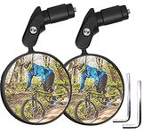 TANNOZHE Bike Mirror for Bar End,Flexible Bike Rearview Mirror Handlebar Bike Mirror Fits handlebar of hole inside within 18~23mm Dia for Mountain Bicycle/Cycling/Scooter/Road Bike-2PCS