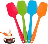 Delidge Food Grade Silicone Spatula Set Heat Resistant Small Rubber Spatulas,4 piece Silicone Spoonula Spatula Non-stick Baking Curved Spatulas Multicolor(21.7cm/8.56inch)