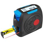 3 in 1 Digital Tape Measure, MiLESEEY 40 M Laser Measure Device with Mobile Phone App, Real Time Digital Display, Unit Ft/Ft+in/in/M and Pythagoras Mode, Measure Distance, Area and Volume (40m-app)