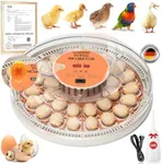 Upgrade Pro30 Egg Incubator【Germany Smart Temperature Humidity Chip】【Top Material】Built-In Egg Candler, Automatic Turning,Air Vent, 360° Clear View, Incubators for Hatching Chicken Duck Goose Bird Egg