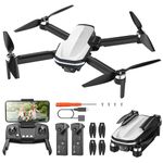 Holy Stone FPV Drone with 4k HD Camera for Kids and Adults, HS280D Foldable RC Quadcopter with Brushless Motor, Optical Flow, Tap Fly, Voice Control, Gesture Selfie, 2 Modular Batteries