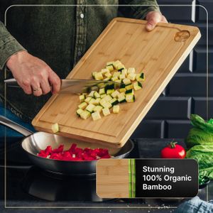 Deer & Oak XL Bamboo Cutting Board – Extra Large Chopping Surface