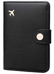 Zoppen RFID Blocking Travel Passport Holder Cadanian Passport Cover Slim Id Card Case (#1 Black)