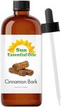 Sun Essential Oils - Cinnamon Bark Essential Oil 4 oz, Cinnamon Bark Oil for Skin, Humidifier, Diffuser, Hair - Cinnamon Oil