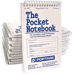 The Pocket Notebook – Spiral Notebook, Notepad, Writing Pad, Field Book for Reporters, Journalists, & Law Enforcement, Gregg Ruled, Top Bound – 3.75 x 6 Inches, 70 Sheets / 140 Pages (Pack of 12)