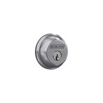 SCHLAGE B60N626 Deadbolt with Standard Trim Keyed 1 Side, Highest Residential Security, Satin Chrome