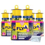 Zero In outdoor catcher - ready-baited fly trap, triple pack - non-toxic, insect trap to attract & trap bugs - suitable for garden & outdoor use, lasts up to 2-3 weeks, 3 sets