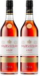 Courvoisier VSOP | Cognac Brandy | Peach, Almonds and Vanilla | Cognac Masters 2023 Winner | 40 Percent ABV | 70 cl (Pack of 2)