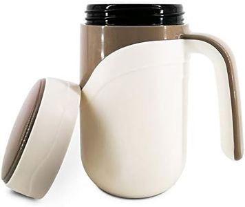 Klaraber Ceramic Travel Mug 12oz, 350ml Ceramic Liner Insulated Mug with Leak Proof Lid and Handle, Perfect for Coffee or Tea, Suitable for Using at Home, Office or School(White)